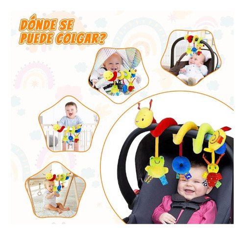 Juguete Para Portabebe Y Carriola De Bebé, Gusano Ajustable