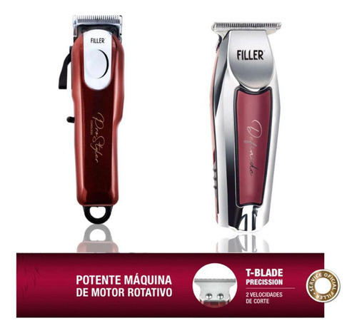 Maquina De Corte Caballo Prostyler+ Trimmer Definide Filler Color Bordó