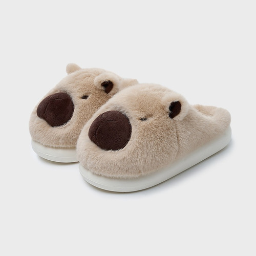 Pantuflas De Capibara, Lindas Pantuflas De Algodón Capibara