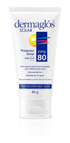 Dermaglos Protector Solar Fps 80 Alta Proteccion X 90g