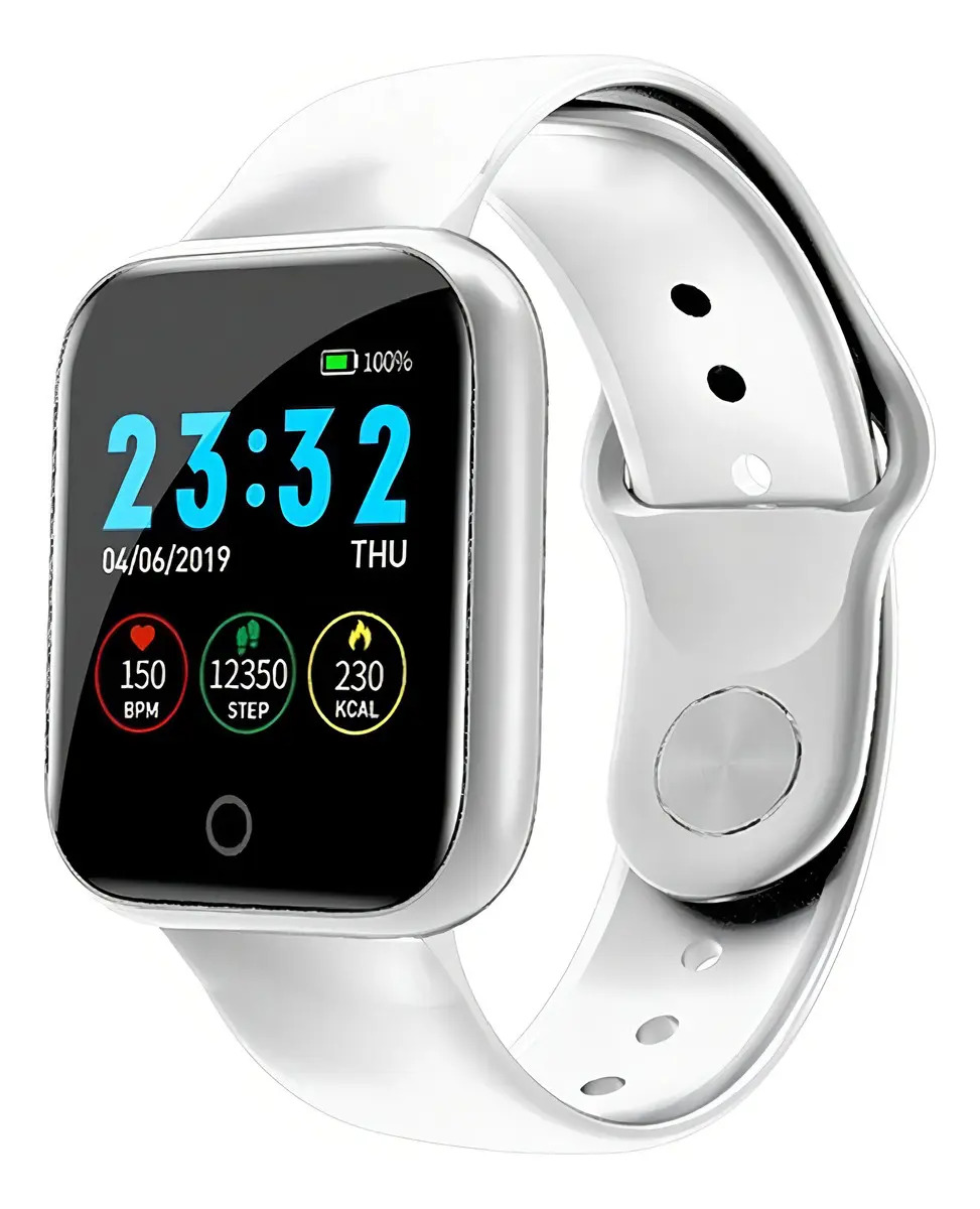 Smartwatch Relógio Feminino Relógio Cardíaco Caixa Prata Pulseira Prata Bisel Prateado