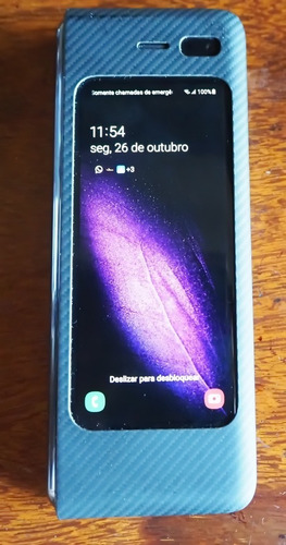 Galaxy Fold Lte Preto Pronta Entrega Estado De Zero C Capa