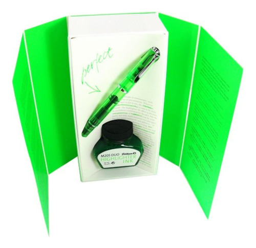 Caneta Tinteiro Pelikan Duo M205 Shiny Green Edição Especial