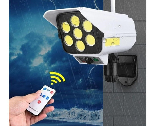 Camara Seguridad Falsa Foco Led Solar Sensor Movimiento Luz