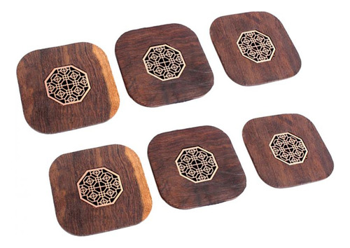 6 Unids Melamine Cup Coaster Vajilla Placemat Oficina De Té