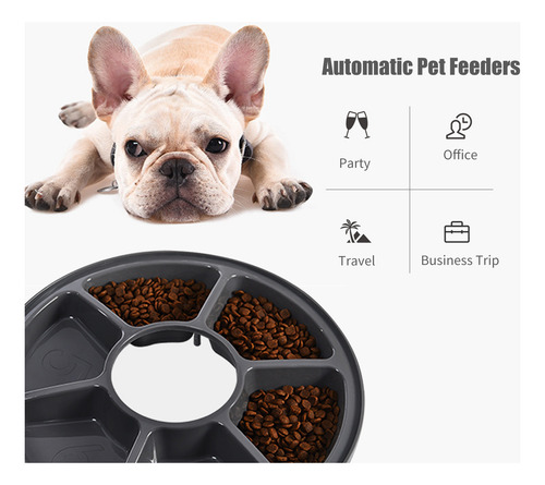Comedero Automático Para Mascotas Programable Para 6 Comidas