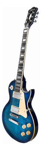 Guitarra Eléctrica Mars Les Paul Satin Maple Acolchado Azul Color Azul Satinado Material Del Diapasón Palisandro Orientación De La Mano Diestro