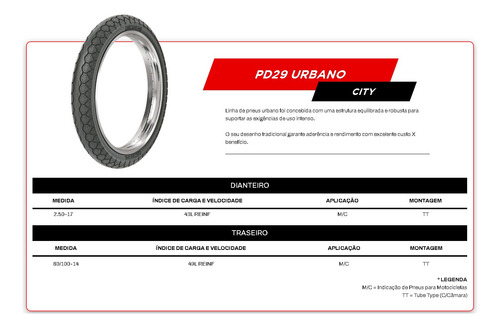 Par De Pneus Novos Para Biz / Pop / Web 2.50-17 + 80/100-14