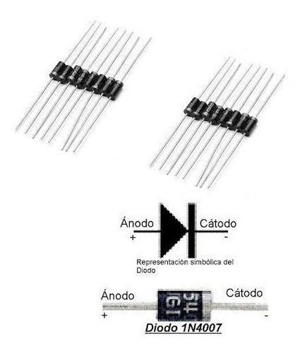 10 Diodos Rectificadores 1n4007, Ideal Para Proyecto Electr