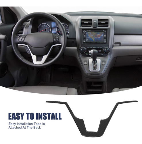 Adhesivo 3d De Fibra De Carbono Suave Para Cr-v 2007-2011, D