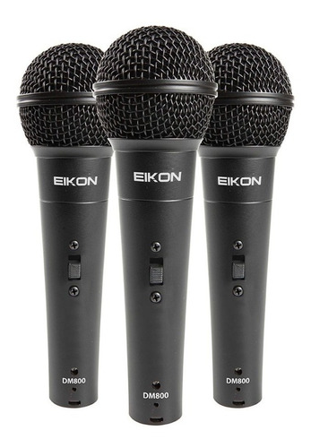 Pack De 3 Microfonos Vocal Eikon Dm800 Garantia  Abregoaudio