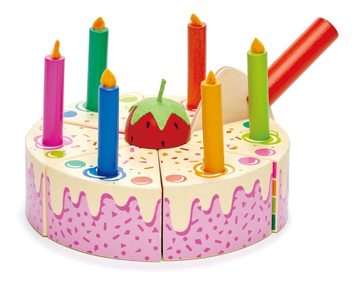 Tender Leaf Toys Pastel Torta De Cumpleaños Juguete Madera 