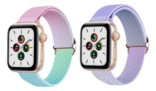  Correa De Nylon Degrade Multicolor Para Apple Watch Series 