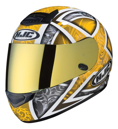 Escudo Facial Hjc Hj-09 Oro Para Casco Completo