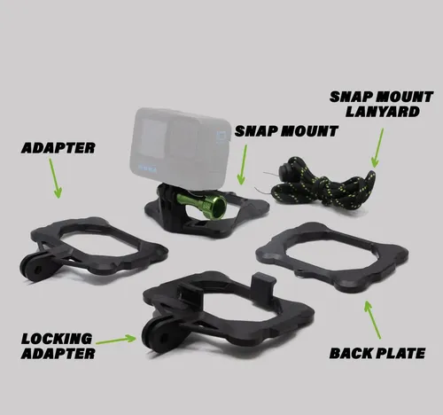 Soporte Para Casco De Cámara De Acción Snap Mounts Pro Para