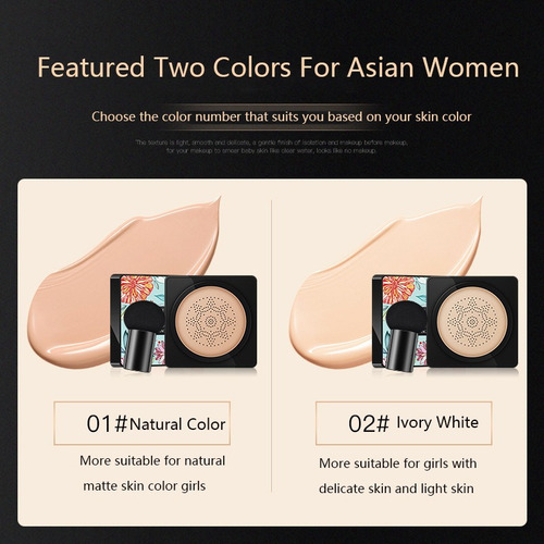 Corretor De Creme Bb Cushion Foundation Cc + Cabeza De Seta