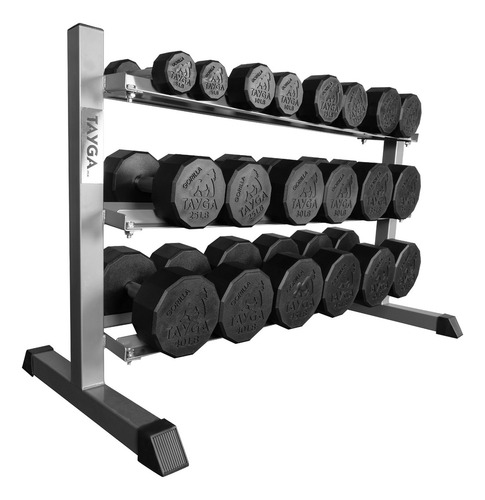 Rack De Mancuernas Tayga RGorilla 5-50 Gym Tayga Color Gris