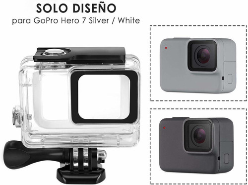 Imagen 3 de 7 de Funda Impermeable Para Gopro Hero 7 Silver/white