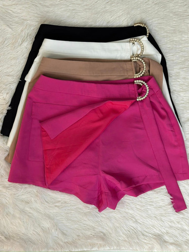 Short Falda Corto Mujer Tiro Alto Cómodo