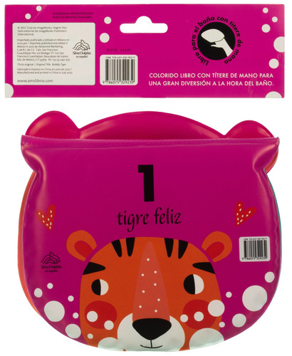 Libro interactivo con títere de mano para la hora del baño: Tigre, de Varios autores. Editorial Silver Dolphin (en español), tapa blanda en español, 2022