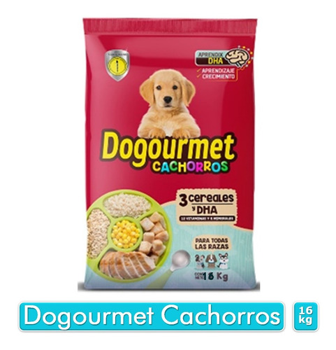 Alimento Para Perros Dogourmet Cachorros Tricereal 16kg 