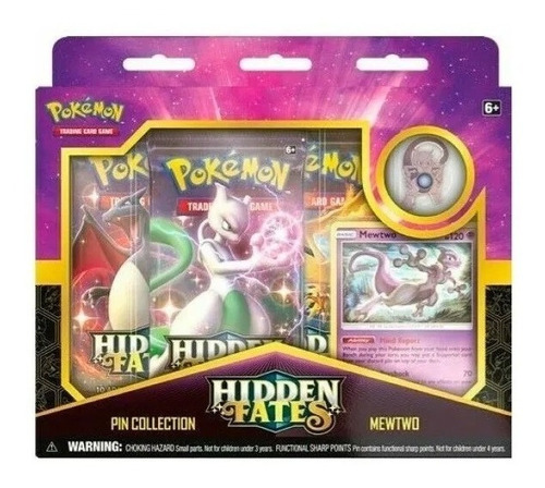 Pokemon Caja Mewtwo Incluye Pin Español Hidden Fates