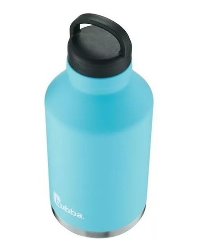 Botella De Agua Recubierta De Goma Acero Inoxidable Celeste