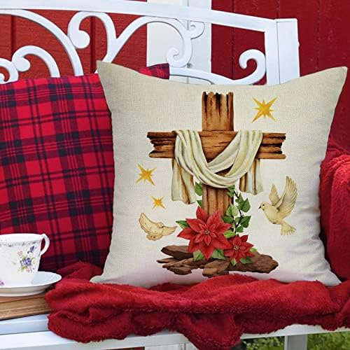 Ussap Juego De 4 Fundas De Almohada Decorativas Religiosas C