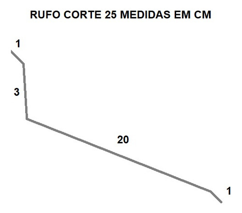 Rufo De Encosto Externo C/ 25 2 Metros Galvanizado