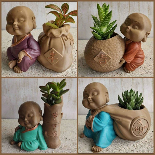 Maceta Para Captus O Suculentas En Forma De Baby Buda