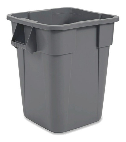 Contenedor Cuadrado Brute Rubbermaid Gris, 40 Gal Color Gris