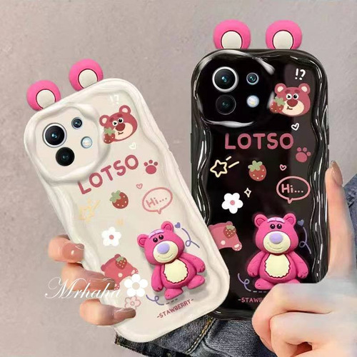 Cnn Funda Protectora For Redmi Cute 3d Strawberry Bear