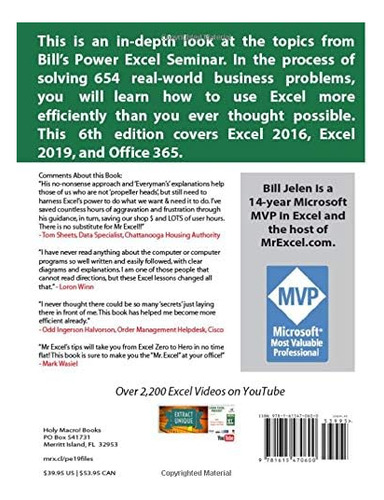 Libro: Power Excel 2019 Con Mrexcel: Tablas Dinámicas Maestr