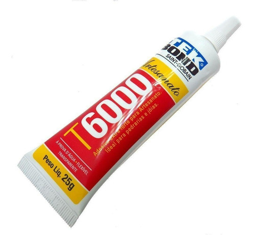 Imagem 1 de 1 de Cola Para Artesanato Jóias Bijouterias Tek Bond T6000 25g