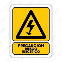 Comprar Señalamiento Precaución Riesgo Eléctrico 25x35 Fotoluminisce