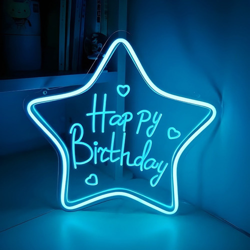 Letreiro Led Neon Luminoso Festa Happy Birthday 78 Anos