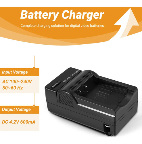 Adaptador De Carregador De Bateria 2ac Para Cybershot Np-bg1