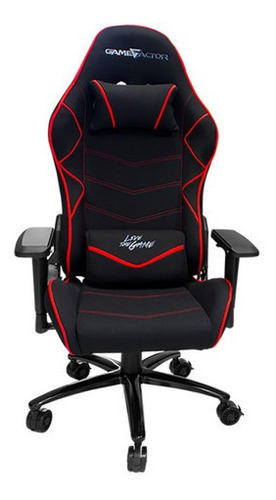 Silla Gaming Game Factor Cgs600 Reclinable. Negro/rojo.