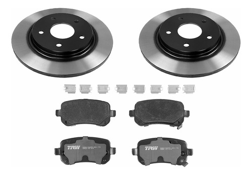 Set Balatas Y Discos Tras Grand Caravan V6 3.3l 08/09 Trw