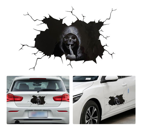 Fogfar 1 Pc Car Door Stickers, Halloween Car Decal, Silent S