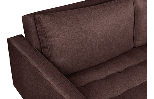 Sofá Cama Salim Makora Beehive De Lino Color Chocolate