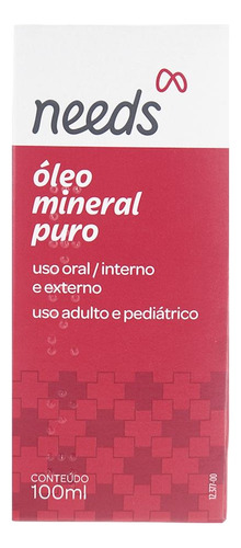 Óleo Mineral Puro Needs Com 100ml