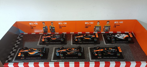 Bburago 6 Autos Coleccionables F1 Escala 1:43 Color Mclaren