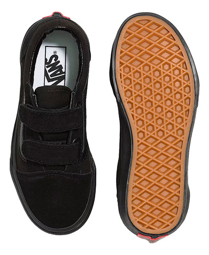 Vans Old Skool V Para Niño Color Negro Monocromo