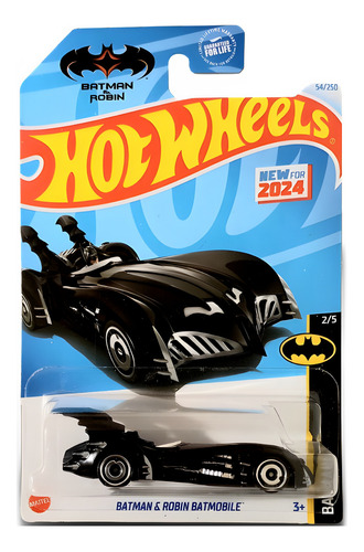 Batman & Robin Batmobile Hot Wheels Batimóvil E24 Ta Color Negro