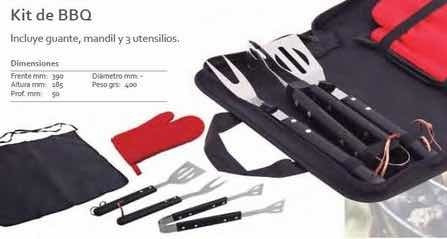 Kit Asador Bbq 6 Piezas Acero Inoxidable
