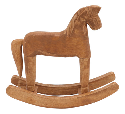 Caballo Balancín De Madera 16,6 X 19 X 6,4 Cm