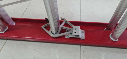 Imagen 5 de 7 de Escalera Telescopica Fibra De Vidrio Cuprum Pro Roja 8m