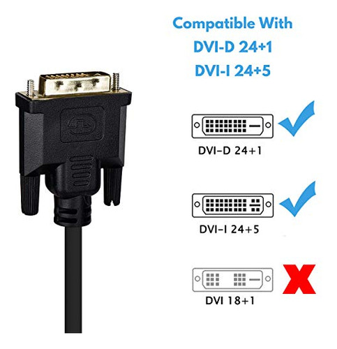 Cable Dvi A Vga, Cable Dvi-d 24+1 A Vga De 6 Pies Macho A Ma
