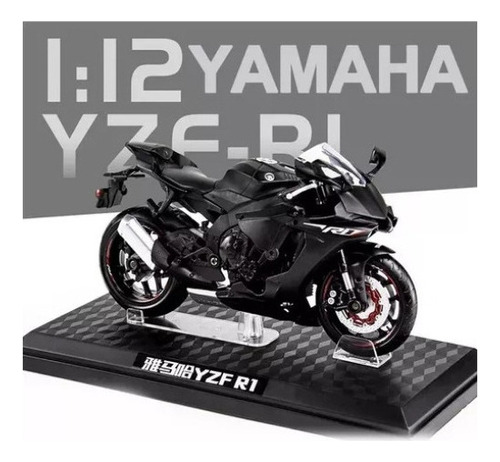 1:12 Base Metálica For Moto Con Miniatura De Yamaha R6